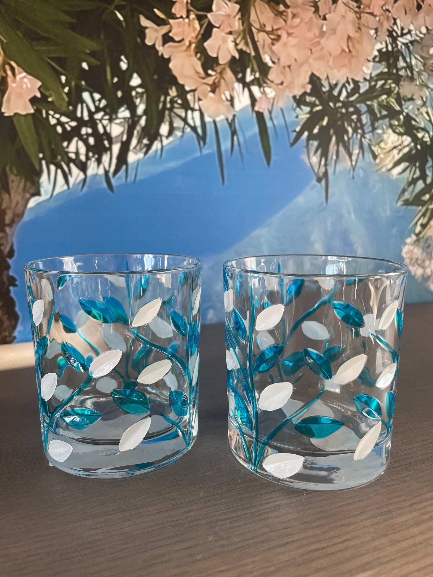 Laurus Hand Painted Water Glass