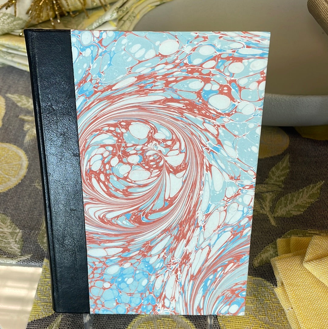 Half leather and Marbling Notebook