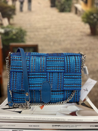 Hand Woven Ribbon/Yarn Handbag 6549