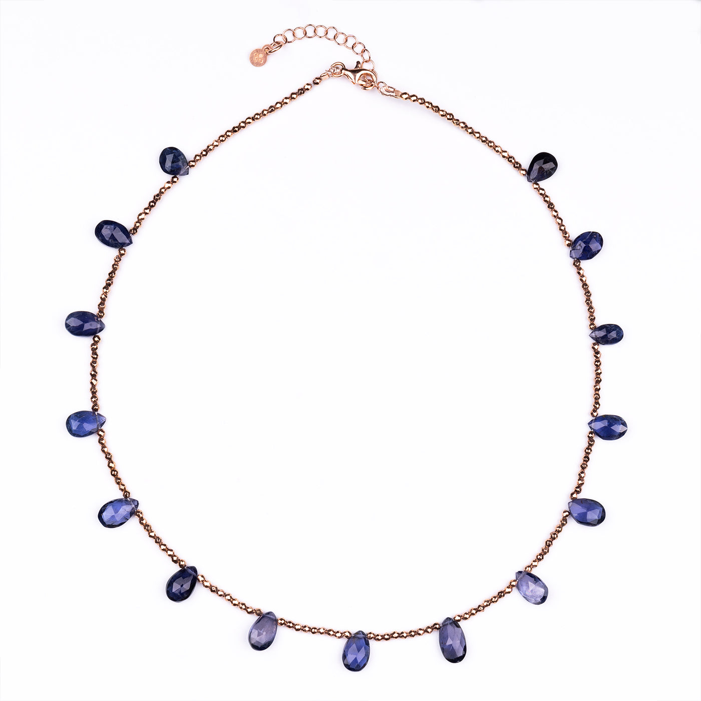 Iolite Tear Drop Choker Necklace