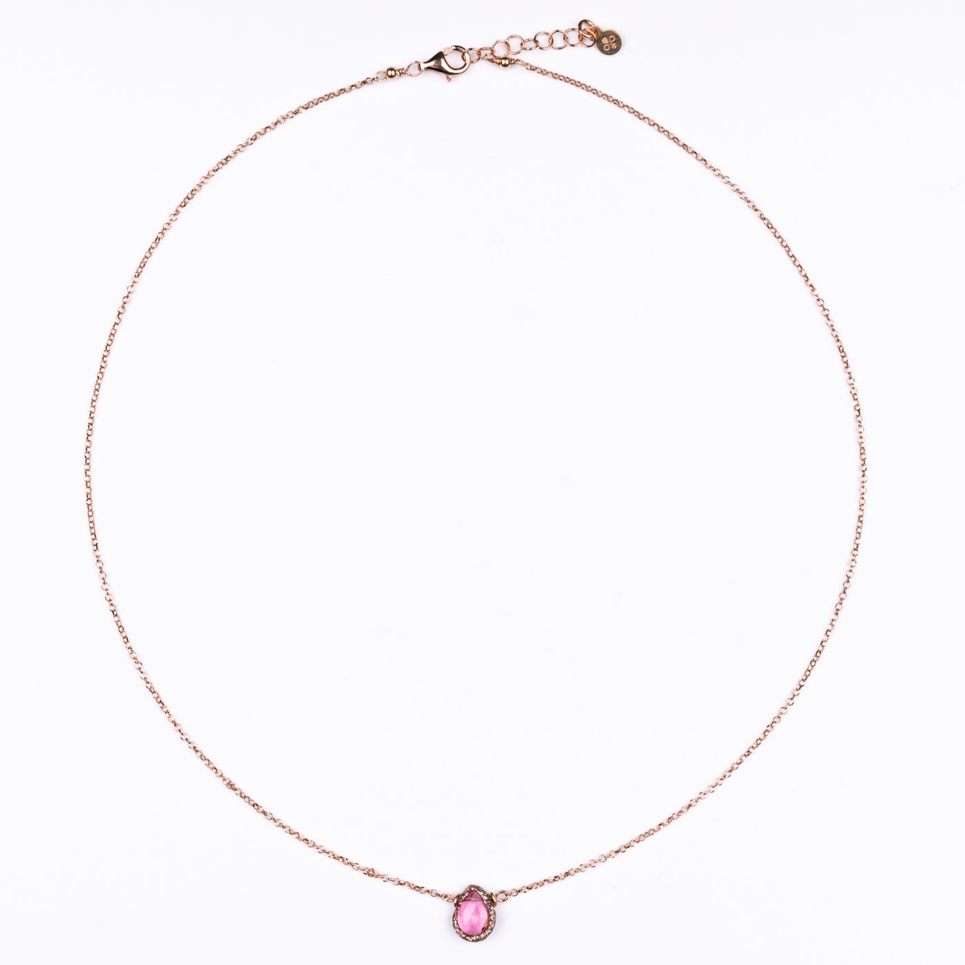 Pink Topaz Pendant Necklace